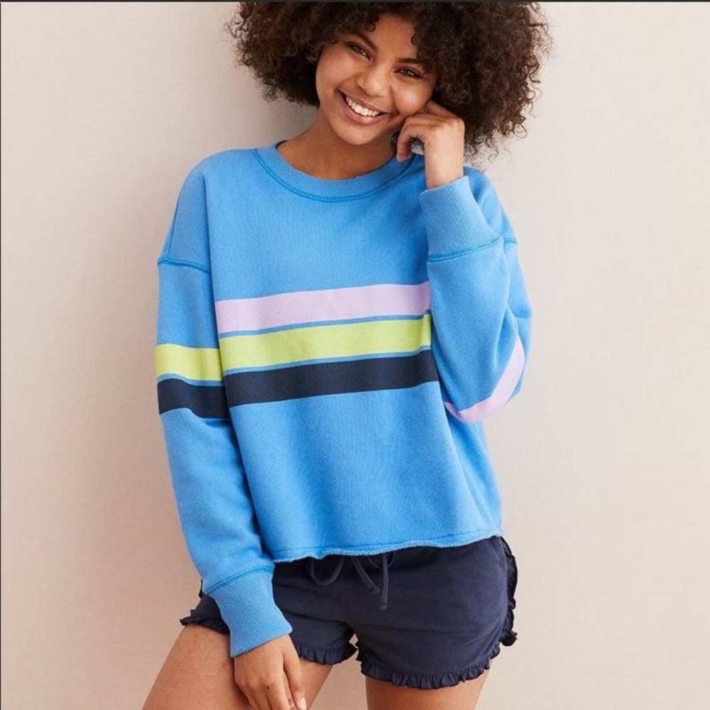 Aerie Blue Cropped Sweatshirt